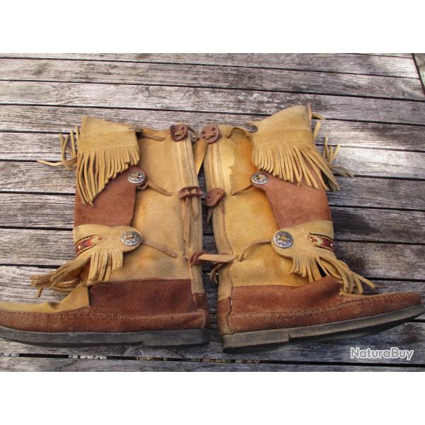 bottes indienne en daim