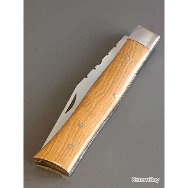 ANCIEN COUTEAU ALPIN, THIERS, manche olivier, guilloch�.