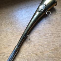 Corne de chasse d&eacute;cor sanglier