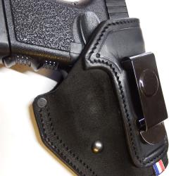 ETUI  INSIDE, peau souple, &agrave; clip TOWNSEND pour G26, G43 ... (Entreprise artisanale fran&ccedil;aise)