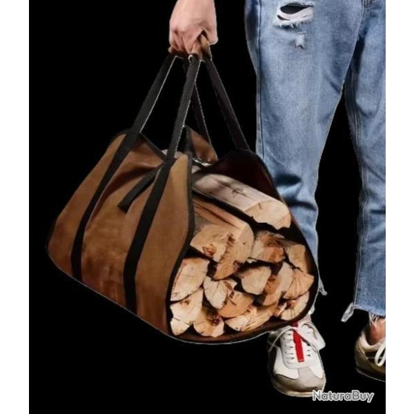 SAC TRANSPORT BOIS POUR RAVITAILLEMENT DE LA CHEMINEE