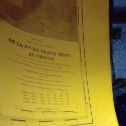 Carte marine de la pointe du grand mont au croisic mauvais etat