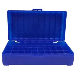 BOITE DE RANGEMENT BLEUE 50 MUNITIONS CAL 45 ACP