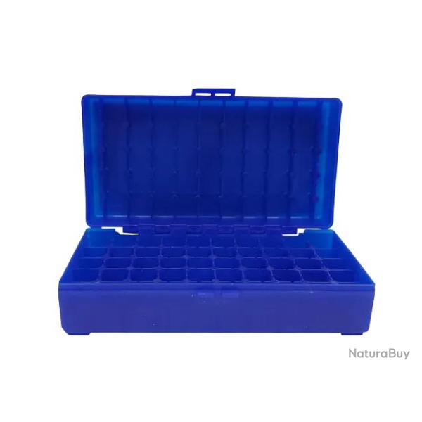 BOITE DE RANGEMENT BLEUE 50 MUNITIONS CAL 45 ACP