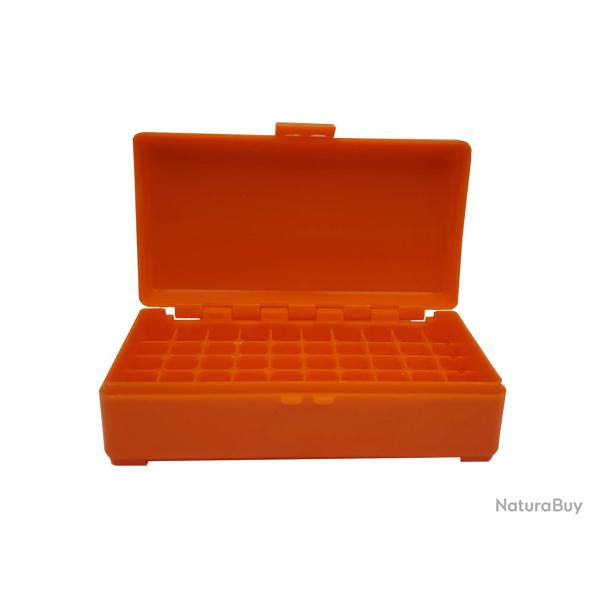 BOITE DE RANGEMENT ORANGE 50 MUNITIONS CAL 9MM