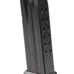 CHARGEUR 15+2 CPS Q5, Q4, PPQ WALTHER 9X19, RALLONGE CHARGEUR ACIER- NOIR