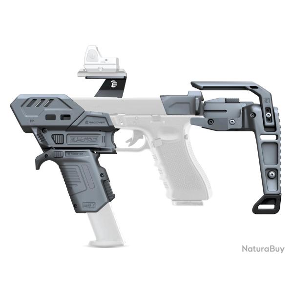 KIT STABILISATEUR RECOVER S-PRO MG COMPLET POUR GLOCK - NOIR