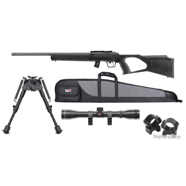 PACK 1 REGENT RBA 1 CAL 22LR 10 COUPS 20'' (BIPIED, 4X32, MONTAGE ET FOURREAU)