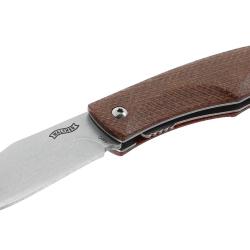 COUTEAU PLIANT WALTHER CTK 1 FINITION STONE WASHED BROWN