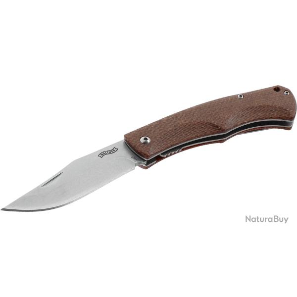 COUTEAU PLIANT WALTHER CTK 1 FINITION STONE WASHED BROWN