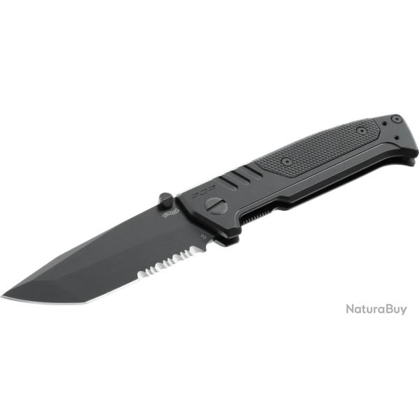 COUTEAU PLIANT WALTHER PDP STEEL FRAME TANTO BLACK