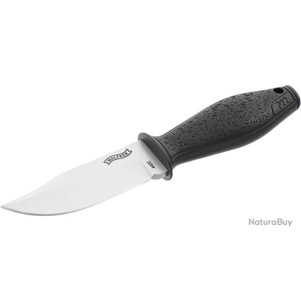 COUTEAU WALTHER P22 BSK LAME FIXE FINITION SATINEE BLACK
