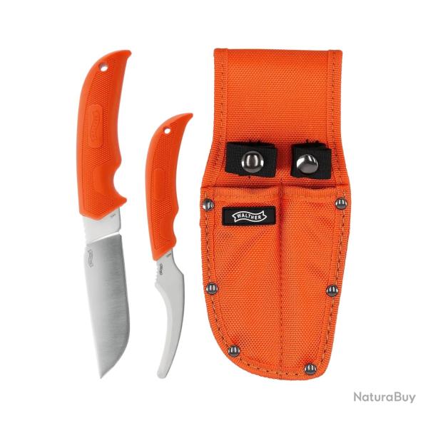 KIT D'OUTILS DE CHASSE WALTHER HUNTER KNIFE SET 3 - ORANGE