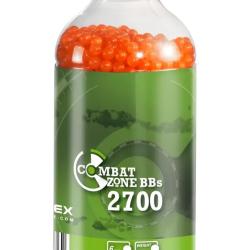 BILLES BBS 6MM COMBAT ZONE ORANGE 0.12G BOUTEILLE X2700