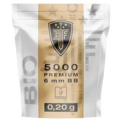 BILLES BBS 6MM ELITE FORCE BIO BLANCHE 0.20G SACHET X5000