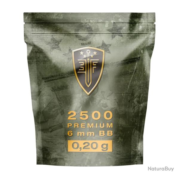 BILLES BBS 6MM ELITE FORCE BLANCHE 0.20G SACHET X2500