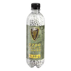 BILLES BBS 6MM ELITE FORCE BLANCHE 0.25G BOUTEILLE X2700