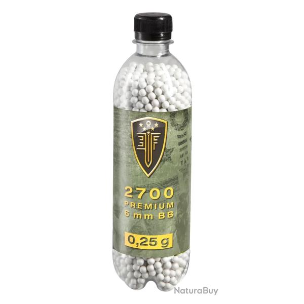 BILLES BBS 6MM ELITE FORCE BLANCHE 0.25G BOUTEILLE X2700