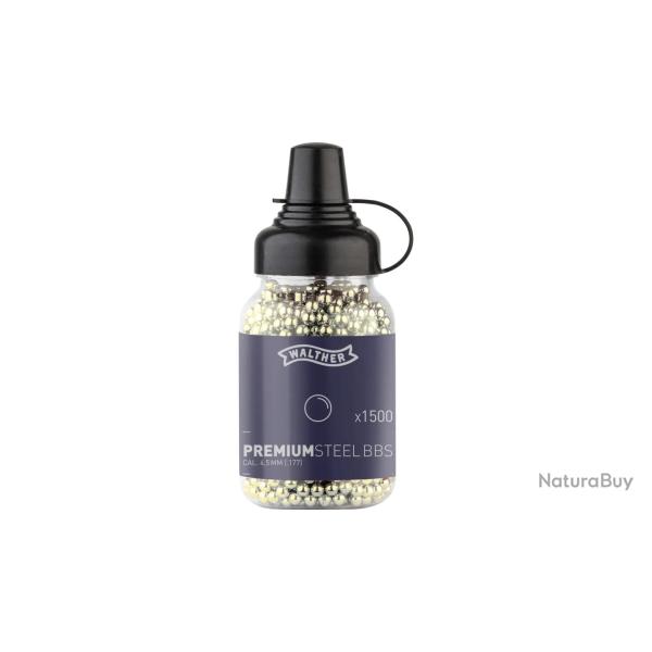 BILLES WALTHER PREMIUM BB GOLD STEEL CAL 4.5 MM 0.36G X1500