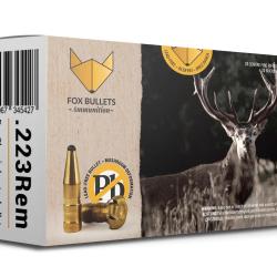 CART SANS PLOMB FOX BULLETS 223REM FOX CLASSIC HUNTER 55 GR (PAR BOITE DE 20)