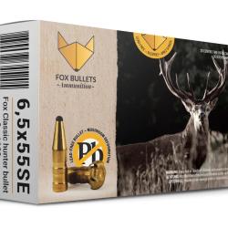 CART SANS PLOMB FOX BULLETS 6,5X55SE FOX CLASSIC HUNTER 123 GR (PAR BOITE DE 20)