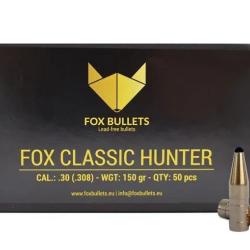 OGIVES SANS PLOMB FOX CLASSIC HUNTER .30 (.308) 150 GR - 50 PIECES