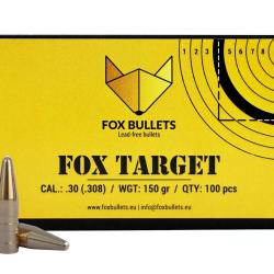 OGIVES SANS PLOMB FOX TARGET .30 (.308) 150 GR - 100 PIECES