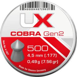 PLOMB POINTU UX COBRA GEN2 CAL 4.5 MM 0.49G CDTNMT 5X500