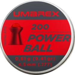 PLOMB POWERBALL UMAREX TETE RONDE CAL 4.5 MM 0.61G X200