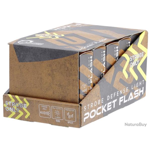 PRESENTOIR AVEC 10 LAMPES DE POCHE DEFENSE STROBOSCOPIQUE P2P 500 LUMENS