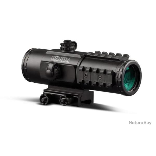 VISEUR KONUS SIGHT PRO PTS2 3X30 2.8 MOA AVEC MONTAGE POUR RAIL WEAVER/PICATINNY