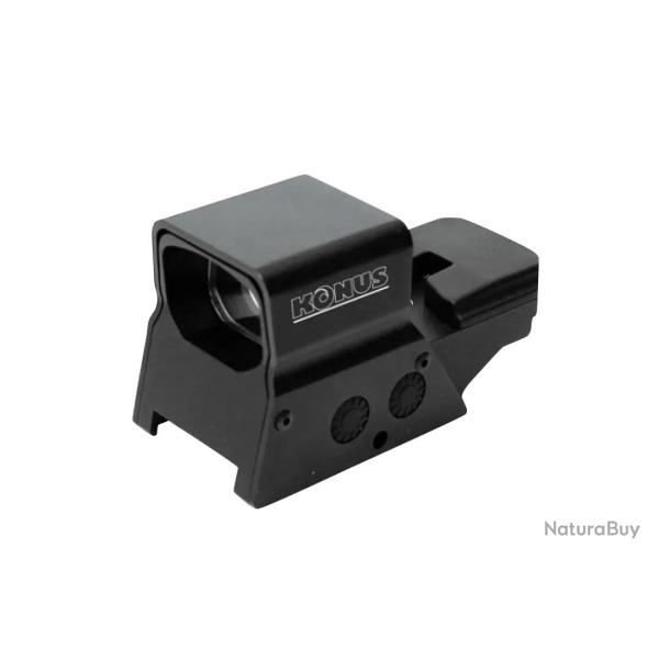 VISEUR KONUS SIGHT PRO R8 1X40 8 RETICULES LUMINEUX INTERCHANGEABLES ROUGE-VERT
