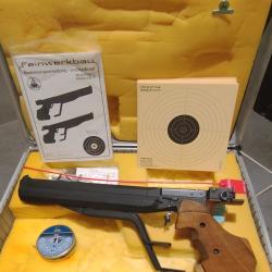 Pistolet pr&eacute;cision 10 m&egrave;tres Feinverkbau Mod&egrave;le 102 .Double compression pour la charge manuel