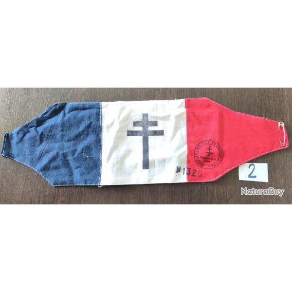 Brassard FFI r�sistant croix de lorraine COPIE ref 2
