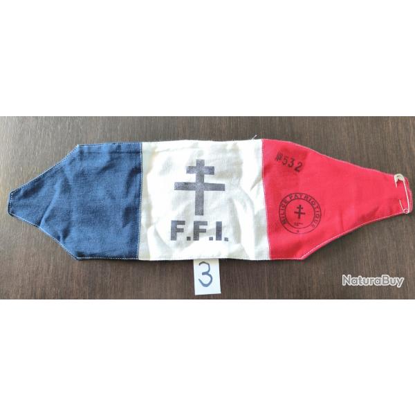 Brassard FFI r�sistant croix de lorraine COPIE ref 3