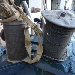 rare bobine fil transmission telephone ww1 ww2 France pour d&eacute;rouleur de cable l&eacute;ger