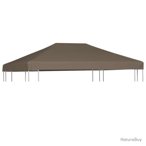 Toile sup�rieure de gazebo 310 g/m� 3x4 m Taupe
