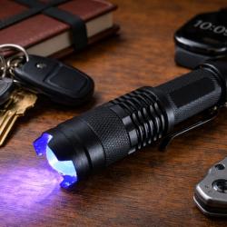 Lampe de Poche Ultraviolet 395nm LED Lumi&egrave;re Noire Torche
