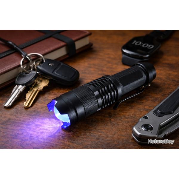 Lampe de Poche Ultraviolet 395nm LED Lumi�re Noire Torche