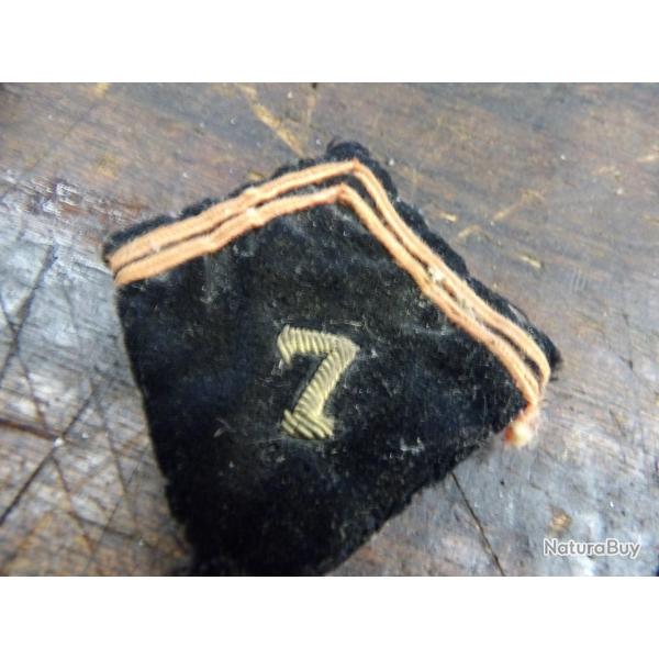 patte 7� regiment du g�nie Fran�ais coin col cadre premiere seconde guerre France ww1 ww2 aiglon