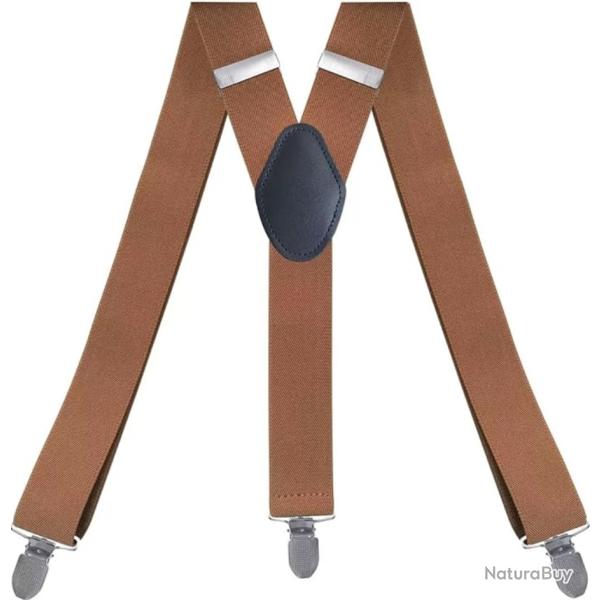 Bretelles robustes pour homme 3,6 cm de large, dos en Y, �lastique