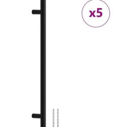 Poign&eacute;es armoire acier inoxydable noir 224 mm design moderne durable