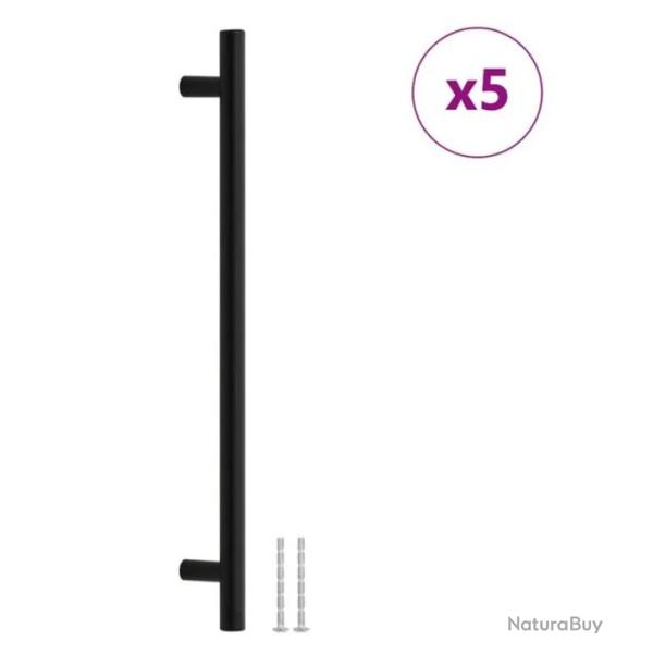 Poign�es armoire acier inoxydable noir 224 mm design moderne durable