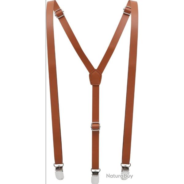 Bretelles En Cuir Pu Marron Pour Hommes R�glables pour la Chasse