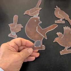 DECORATION JARDIN 5 OISEAUX ACRYLIQUE FACILES A INSTALLER SANS ENTRETIEN