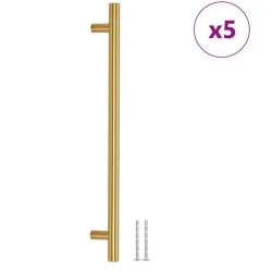 Poign&eacute;es armoire acier inoxydable dor&eacute; 224 mm design moderne durable