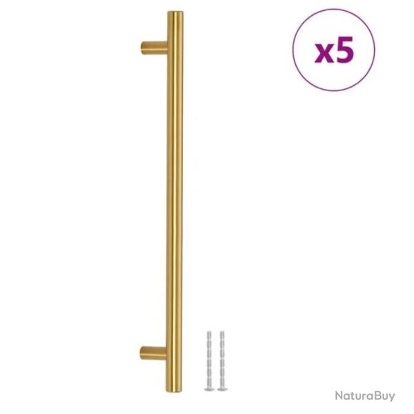 Poign�es armoire acier inoxydable dor� 224 mm design moderne durable