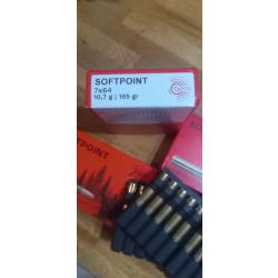 lot de 4 bo&icirc;tes de munitions 7x64 geco soft point 165gr neuves