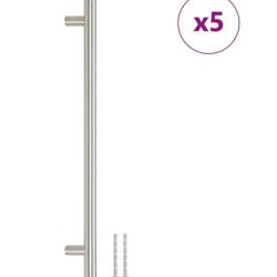 Poign&eacute;es armoire acier inoxydable argent 224 mm design moderne durable