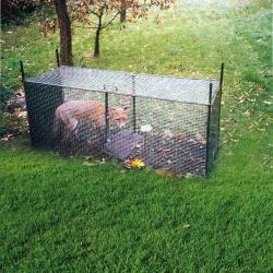 Bo&icirc;te &agrave; fauves pliable 2 entr&eacute;es maille carr&eacute;e 160x55x50cm